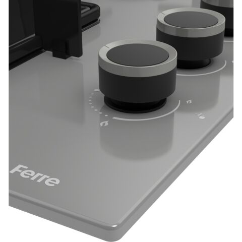 Ferre Elegant Line Gri Cam Ankastre Set ( QBL62CPR-SS208-D065 )