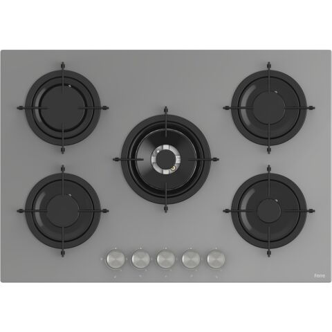 Ferre Rs Serisi Gri Cam  5 Gözlü Ankastre Set ( QBL62CPR-RS038-D065 )