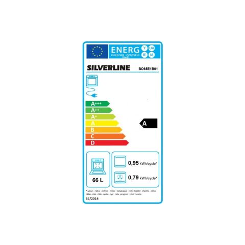 Silverline  BO65E1B01 Siyah Ankastre Fırın 72 Litre