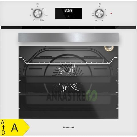 Silverline BO6502W02 - CS5365W01 - 3420 Classy 60 Beyaz Cam Ankastre Set