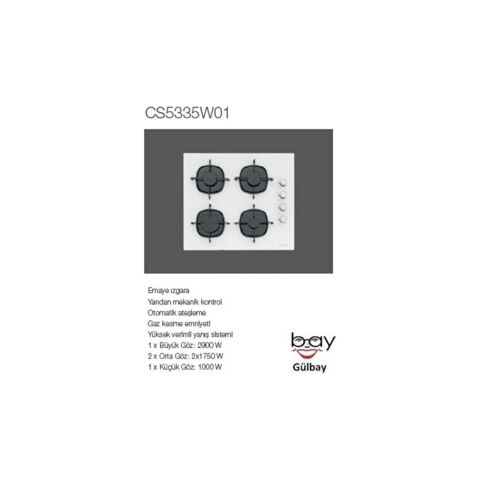 Silverline 3'lü Beyaz Cam Ankastre Set (3490 Oslo 60 BEYAZ+CS5335W01+BO6502W02)