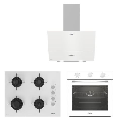 Altus Beyaz Cam Ankastre Set (Su Arıtma Sürahisi Hediyeli) 535 Hw -159 Gwh - 321 W Turbo