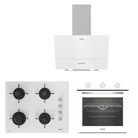 Altus Beyaz Cam Ankastre Set (Su Arıtma Sürahisi Hediyeli) 535 Hw -159 Gwh - 321 W Turbo