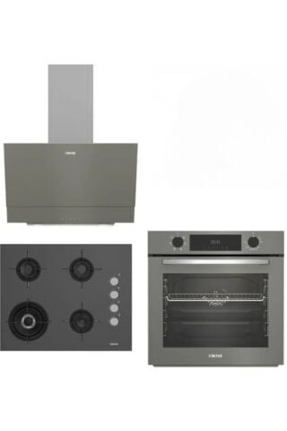 Altus Gri Cam Ankastre Set 322 G Turbo - 189 Dg Woklu - 510 G Davlumbaz