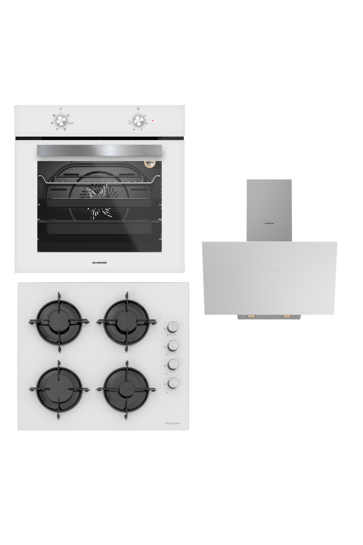 Silverline Ankastre Set (bo6501w01-cs5349w01-3481 Beyaz)