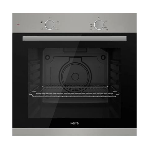 Ferre XE61MDV - SS205 - D086 4 Prog. Mekanik Statik Xl 78 Litre Ankastre Set - Inox/siyah