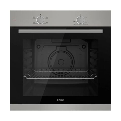 Ferre XE61MDV - SS205 - D086 4 Prog. Mekanik Statik Xl 78 Litre Ankastre Set - Inox/siyah