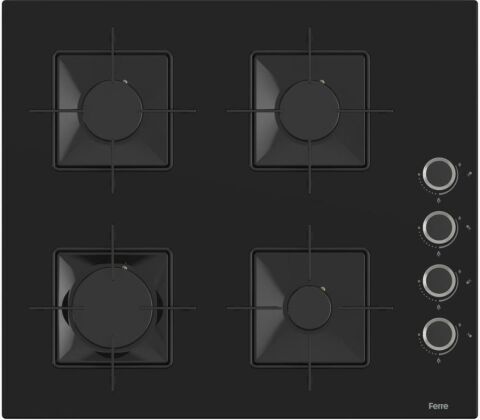 Ferre Fryart Ss Serisi Siyah Set (SS205 + XE63CS +D086 ) - Kare Emaye Izgara