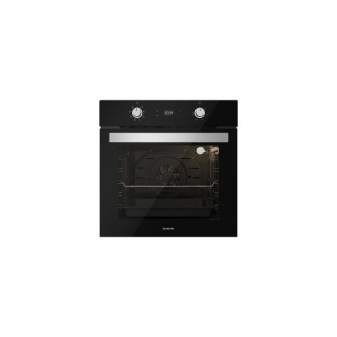 Silverline Siyah Cam Ankastre Set (BO6504B01 + CS5335B01 + 3457)