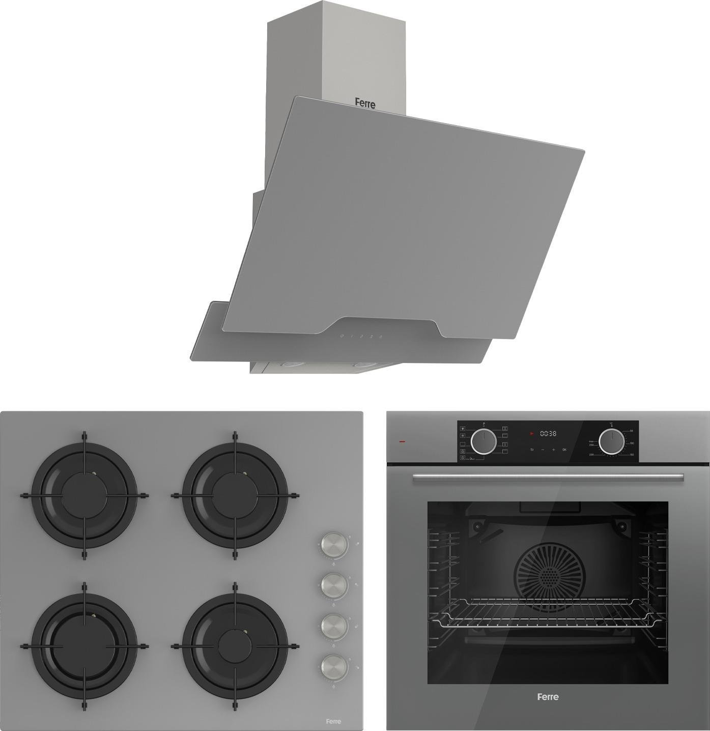 Ferre Fryart Cs Serisi Gri Ankastre Cam Set (D065 + CS208 + XE63CPR)